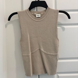 Abercrombie | Sleeveless Beige Knit Top